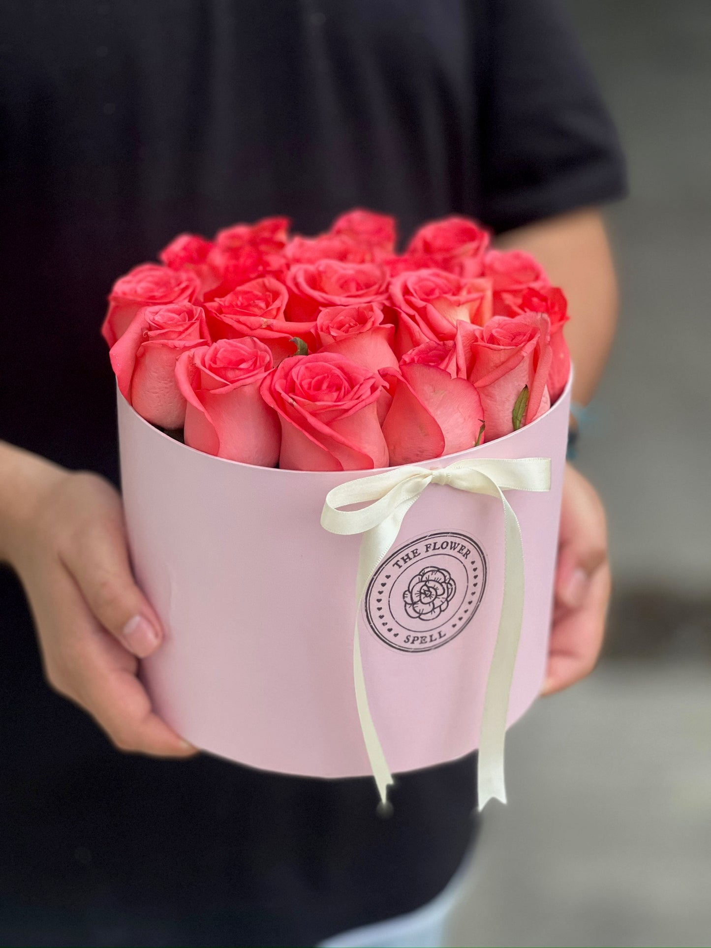 Caja redonda con Rosas