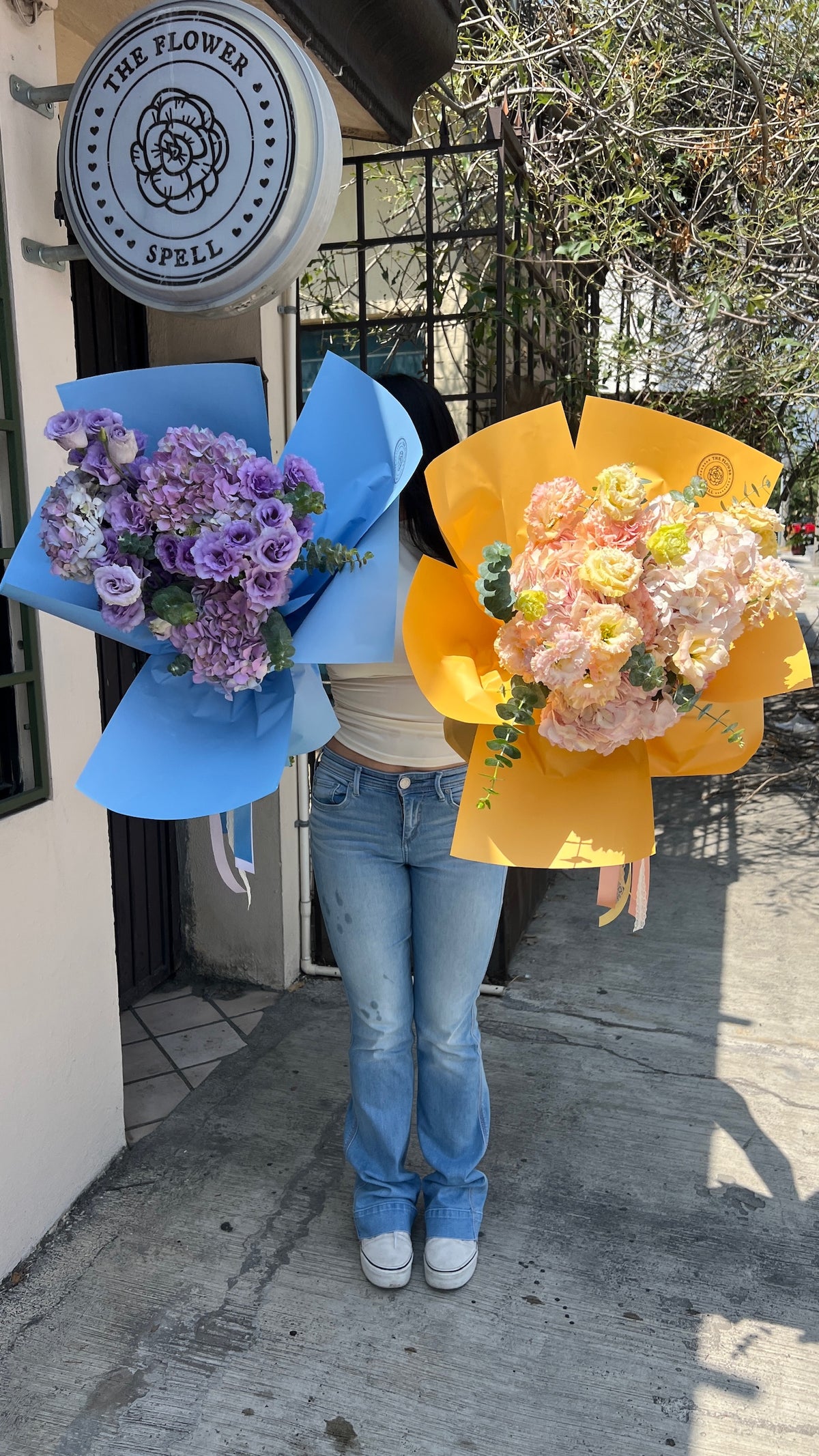 Hortensias y Lisianthus
