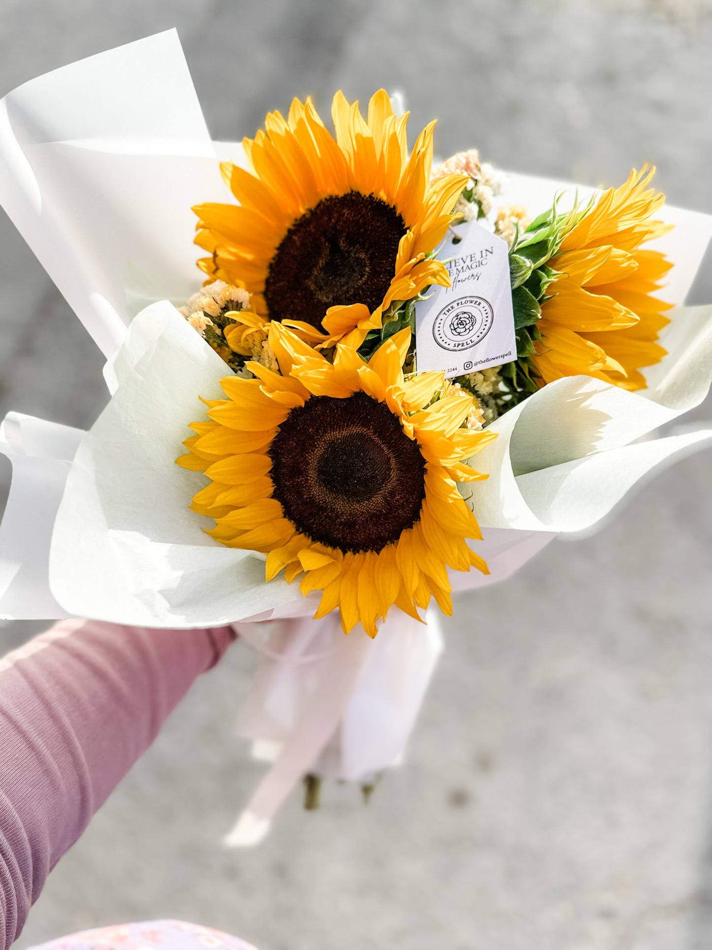 Girasoles y Statice 🌻