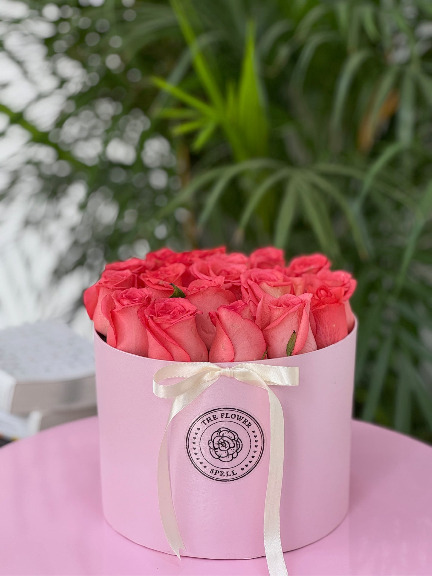 Caja redonda con Rosas