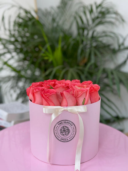 Caja redonda con Rosas