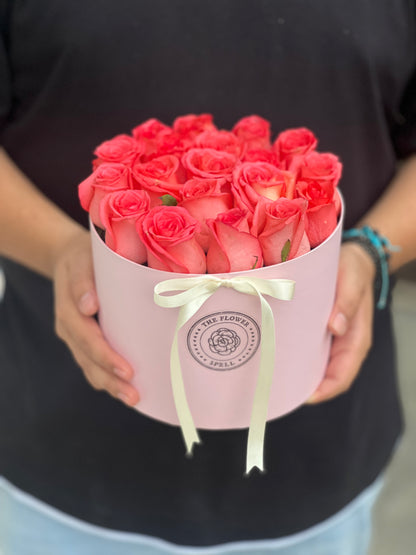 Caja redonda con Rosas