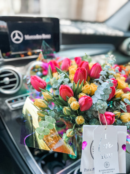 20 Tulipanes y mini rosas bouquet